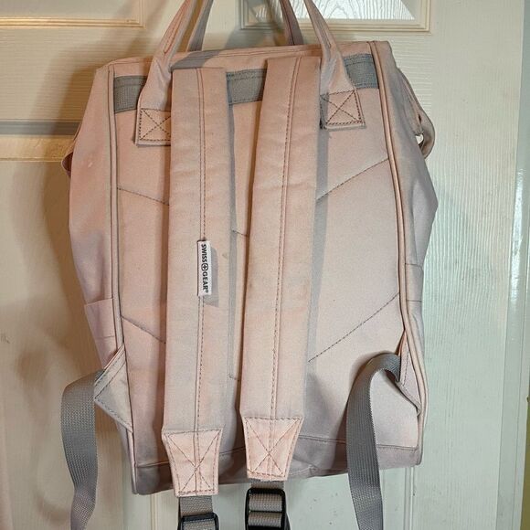 Swiss Gear light pink canvas multi purpose backpack with Rose gold Hardw… main image 9